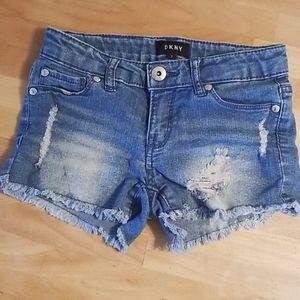 Girls size 7 DKNY jean shorts